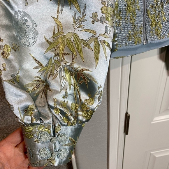 Sau Lee Jodie Blouse in Silver blue - Picture 4 of 12